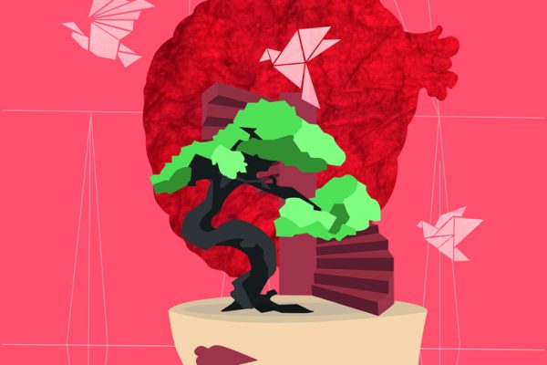Animo giocoso, l’artigiano e la sua creazione come un bonsai