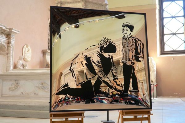‘Non sono un murales – Segni di comunità’, svelata l’opera di interpretata a Firenze da 30 studenti del Liceo Artistico di Porta Romana